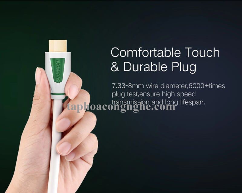 Ugreen 30193 5M màu Đen Cáp tín hiệu HDMI chuẩn 1.4 hỗ trợ phân giải 4K * 2K HD116 30030193